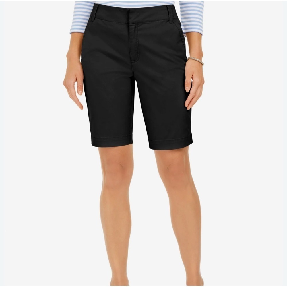 Charter Club Black Bermuda Shorts Katherine Tailored Fit